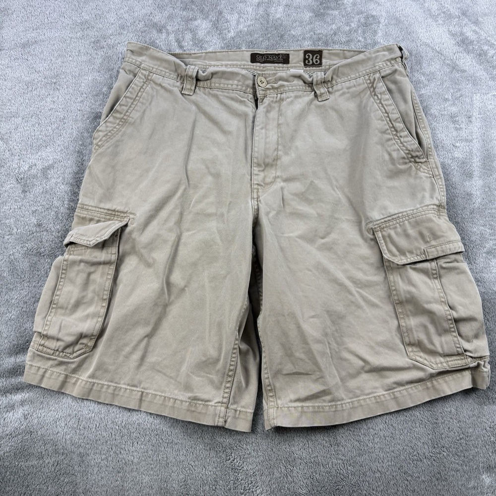 Y2K Old Navy Cargo Shorts Mens 36 Camo Military Baggy Fade Skater Grunge 07 VTG